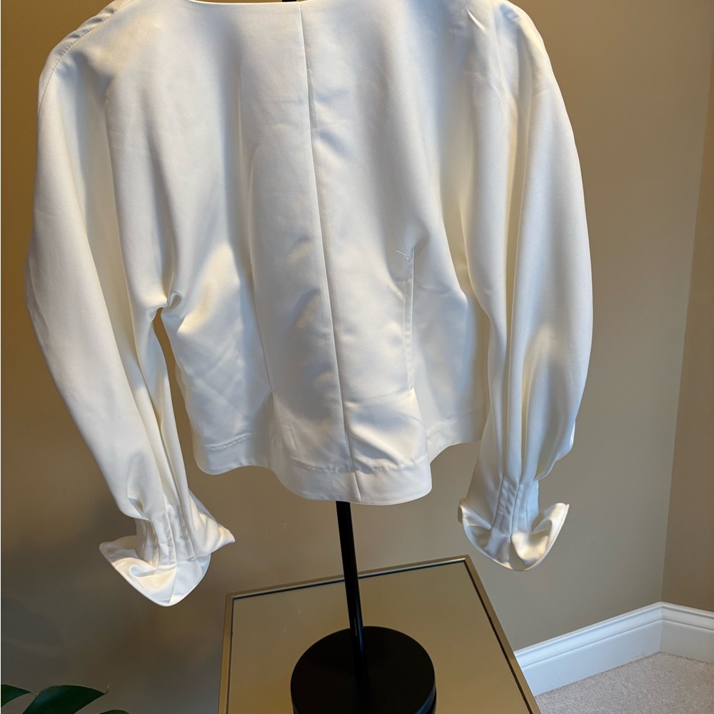 Chic White Button-Down Blouse - image 2